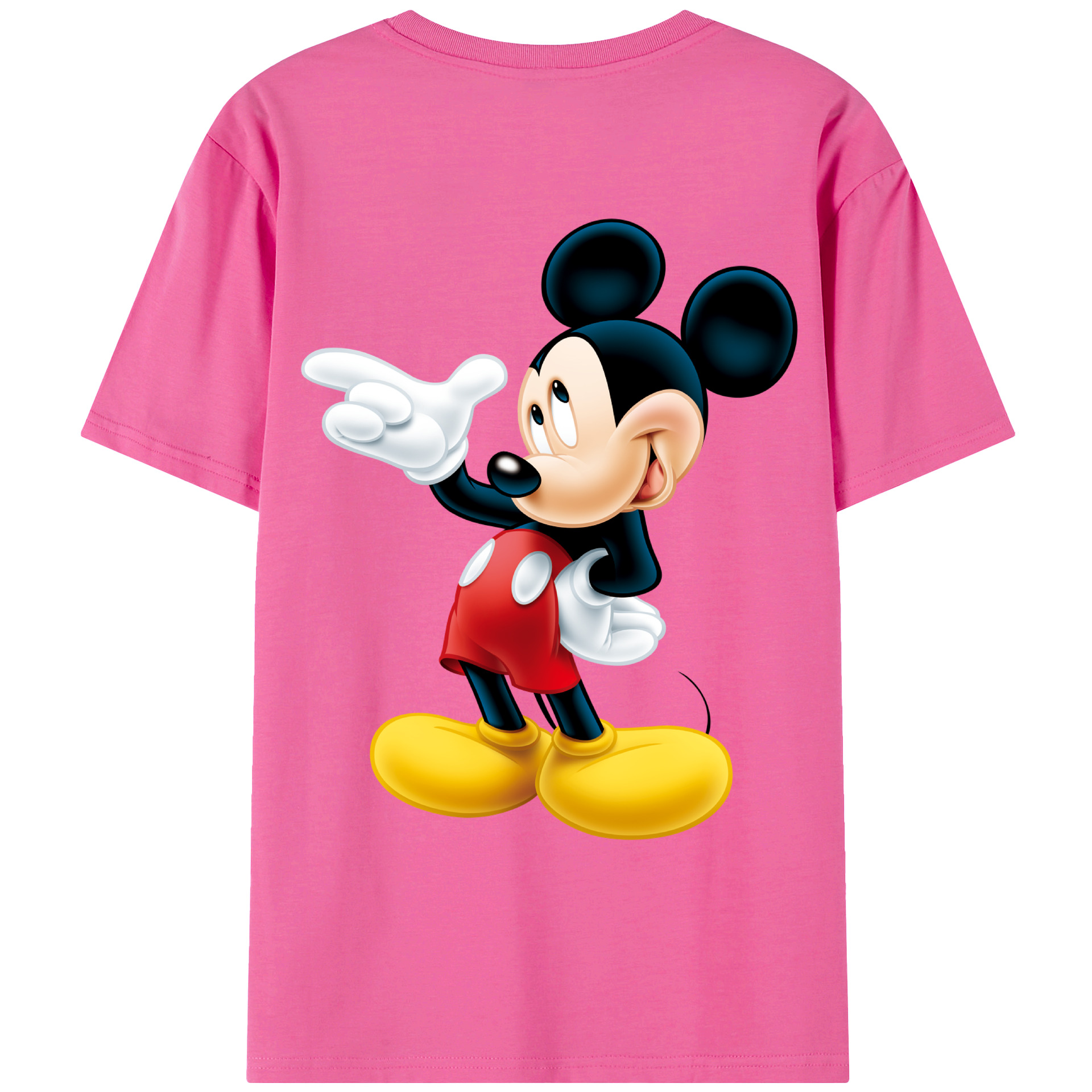 （画像用） ミッキーマウス Mickey Mouse レディース半袖Tシャツ(バックプリント)